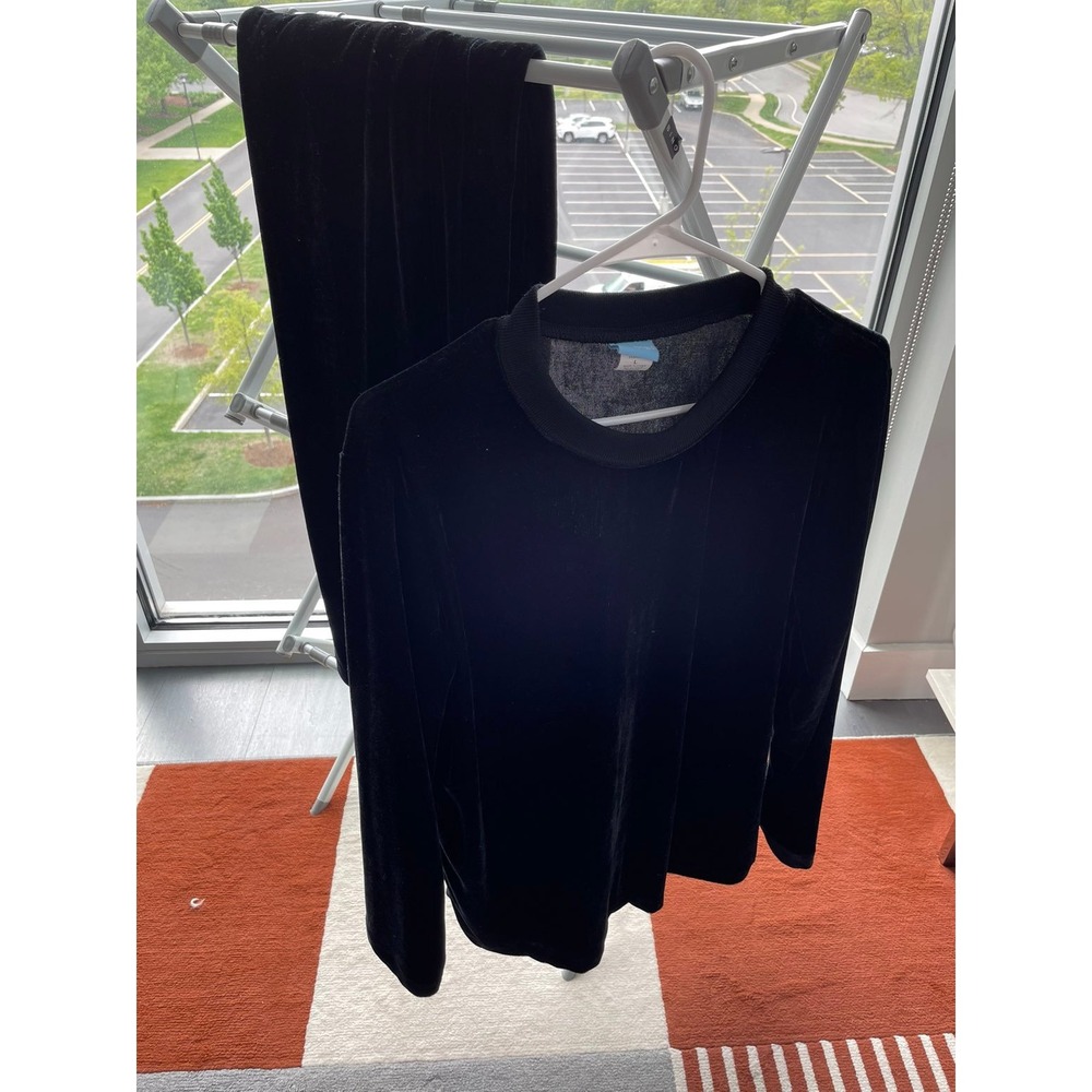 Y2K Tracksuit velvet‎ velour black comfort large